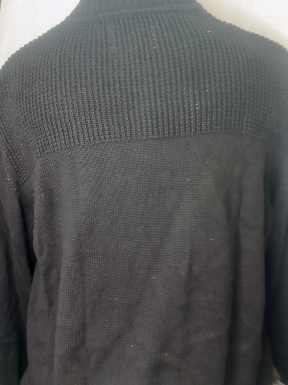 Men's Black Half-Zip Sweater - Picture 4 of 8
